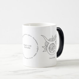 Caneca Mágica Crie seu próprio Touro Negro e Branco Elegante