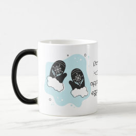 Caneca Mágica Crie Seus Próprios Mitens Retrô Natal Azul