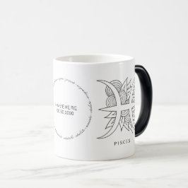 Caneca Mágica Crie seus próprios Peixes brancos e pretos elegant