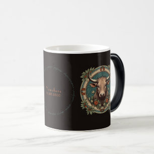 Caneca Mágica Crie sua própria arte Nouveau Taurus Zodiac