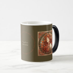 Caneca Mágica Crie sua própria arte Nouveau Virgo Zodiac