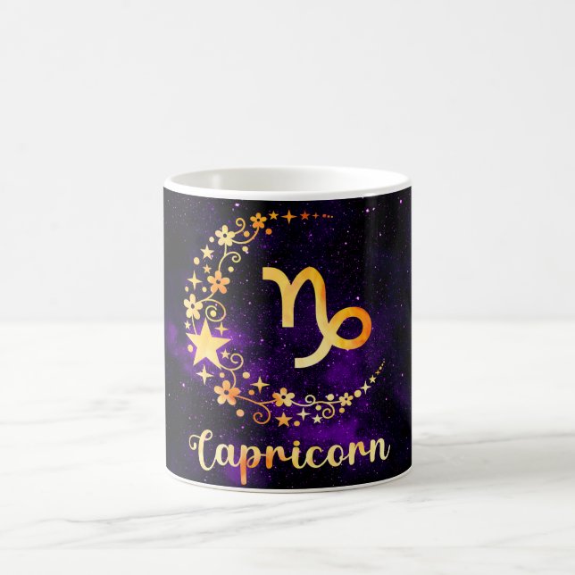 Caneca Mágica Crie sua própria astrologia, Capricórnio Zodiac (Centro)