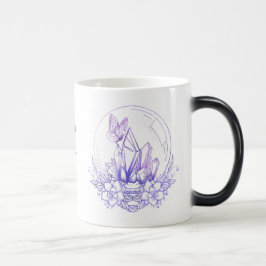 Caneca Mágica Crie Sua Própria Bola De Cristal Roxo E Flores