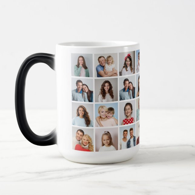 Caneca Mágica Crie Sua Própria Colagem de 32 Fotos (Esquerda)