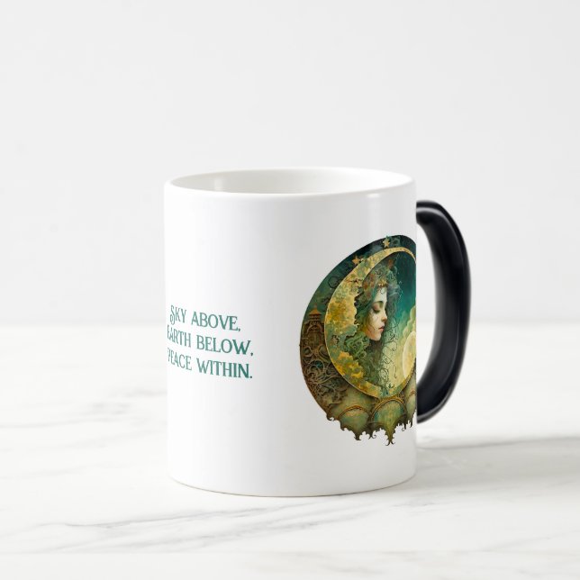 Caneca Mágica Crie Sua Própria Criança Vitoriana Steampunk Moon (Frente Esquerda)