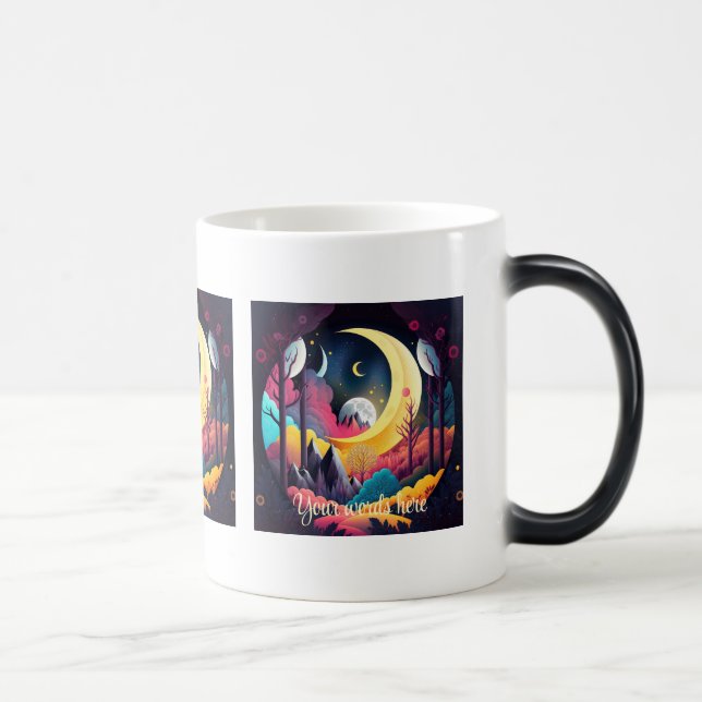 Caneca Mágica Crie sua própria floresta de lua crescendo direito (Direita)