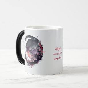Caneca Mágica Crie Sua Própria Lua Boho Floral Colorida