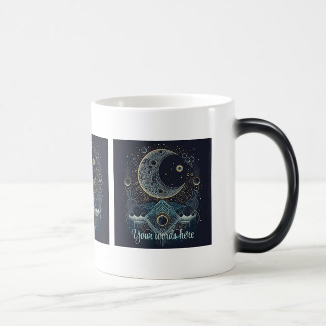 Caneca Mágica Crie sua própria lua geométrica celestial (Direita)