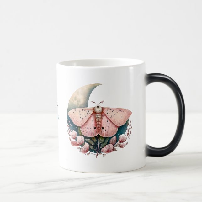 Caneca Mágica Crie sua própria Lua rosa e flores (Direita)