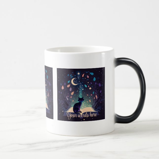 Caneca Mágica Crie sua própria magia de gato preto místico (Direita)
