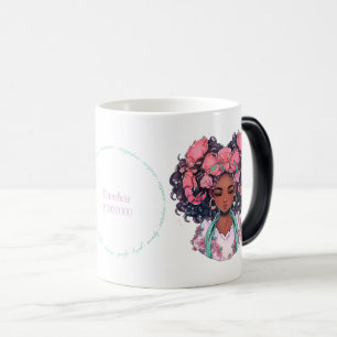 Caneca Mágica Crie Sua Própria Mulher Afro-Americana com Câncer