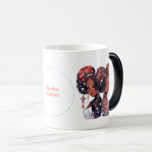 Caneca Mágica Crie Sua Própria Mulher Afro-Americana Gêmeos