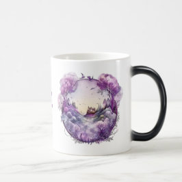 Caneca Mágica Crie Sua Própria Paisagem do Castelo de Magia Roxo