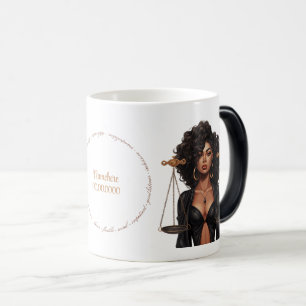 Caneca Mágica Crie Sua Própria Rainha Afro-Americana de Libra