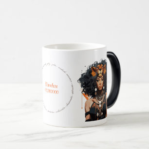 Caneca Mágica Crie Sua Própria Rainha Afro-Americana Leo