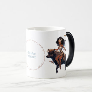Caneca Mágica Crie Sua Própria Rainha Afro-Americana Sagitário
