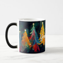 Caneca Mágica Crie Suas Árvores de Natal Coloridas