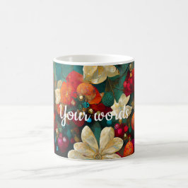 Caneca Mágica Crie suas próprias flores e berries de Natal