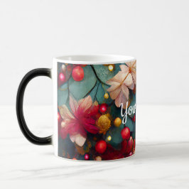 Caneca Mágica Crie suas próprias flores e berries de Natal