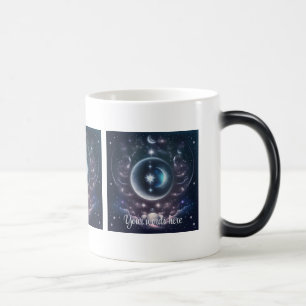 Caneca Mágica Crie suas próprias nuvens cor-de-rosa e lua pratea