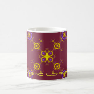 Caneca Mágica crista 3 do fractal, café cósmico