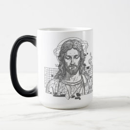 Caneca Mágica Cristão Onda de Cristo Grade Anaglifo Jesus Cristo