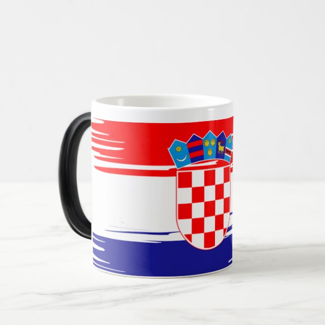 Caneca Mágica Croatia Coffee Scoop – Traditional Croatian Design (Frente Esquerda)
