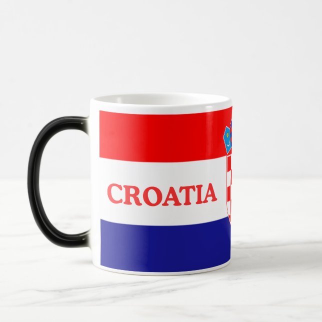 Caneca Mágica Croatia Map Coffee Scoop – Unique Travel Souvenir (Esquerda)
