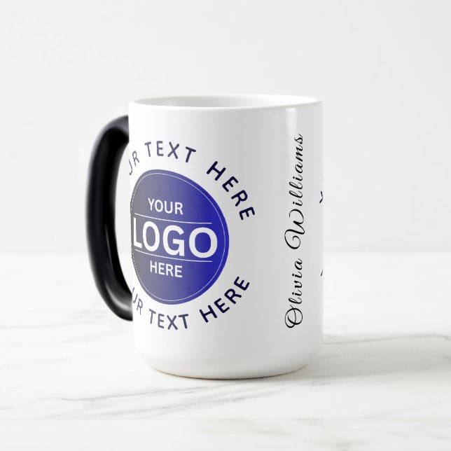 Caneca Mágica Custom Business Brand Logo (Frente Esquerda)