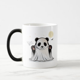 Caneca Mágica Cute Ghost Panda Under the Moon 