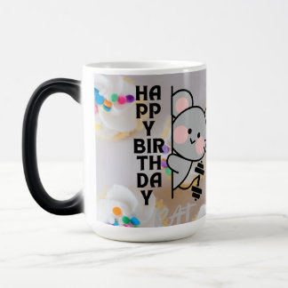 Caneca Mágica Cute Kawaii Mouse Colour Morphing Coffee Cup Gift