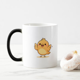 Caneca Mágica Cute Surprised Chick Minimal Cartoon