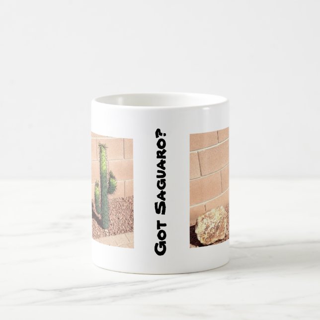 Caneca Mágica Cute Tem Saguaro Cactus Morphing Mug (Centro)
