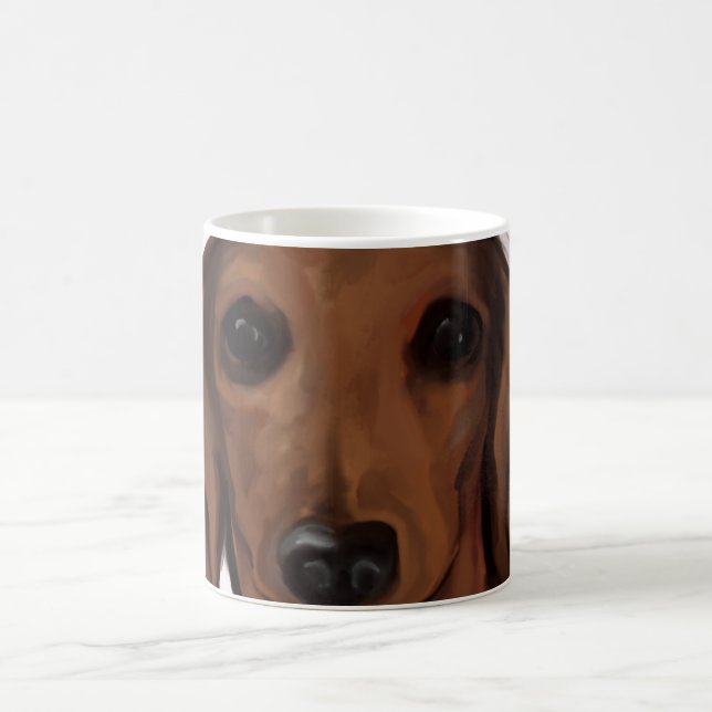 CANECA MÁGICA DACHSHUND VERMELHO          (Centro)