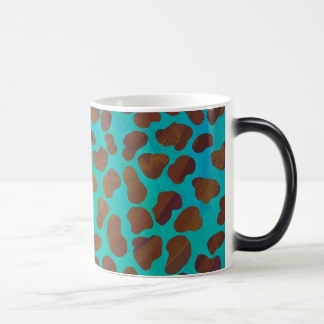 Caneca Mágica Dalmaciano Brown e Teal Impressão (Direita)