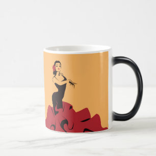 Caneca Mágica dançarino do flamenco em uma pose espectacular