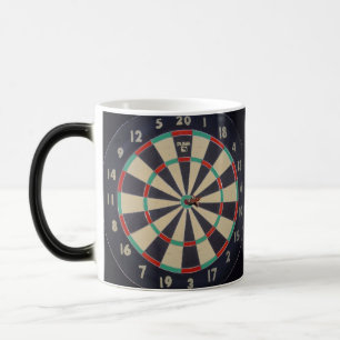 Caneca Mágica Dartboard Com Dart Em Bullseye,