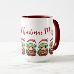 Caneca Mágica de Elf Xmas para Menina Personalizada
