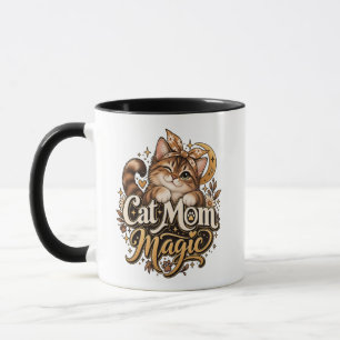 Caneca Mágica de Gata Mãe   Xícara de Café Estétic