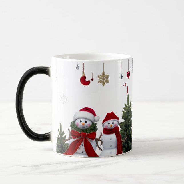 Caneca Mágica de Luxo Sr. & Sra. Boneco de Neve qu (Esquerda)