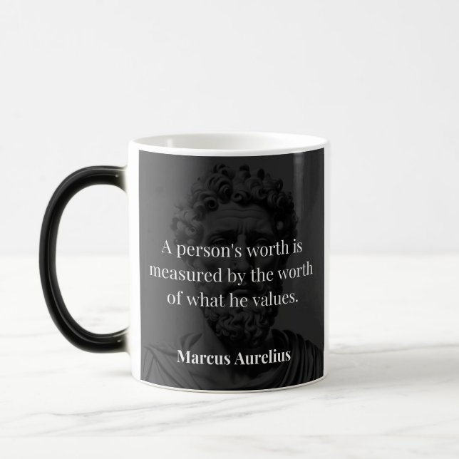 Caneca Mágica Definindo Valor: Marcus Aurelius em Valores (Esquerda)