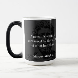 Caneca Mágica Definindo Valor: Marcus Aurelius em Valores
