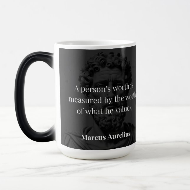 Caneca Mágica Definindo Valor: Marcus Aurelius em Valores (Esquerda)