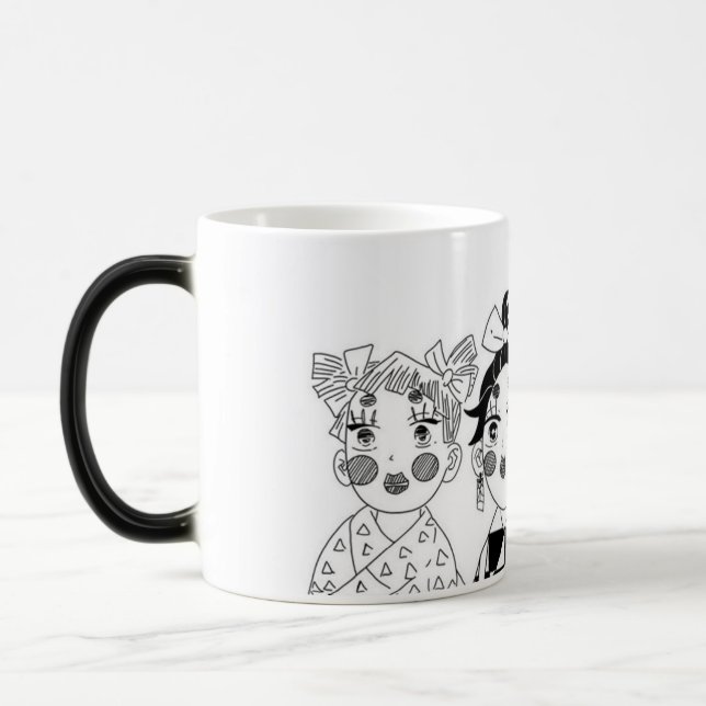 Caneca Mágica Demon Slayer Mug - Inosuke, Tanjiro e Zenitsu Mang (Esquerda)