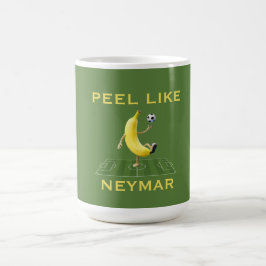 Caneca Mágica Descasque Como um Campeão Banana de Futebol Engraç
