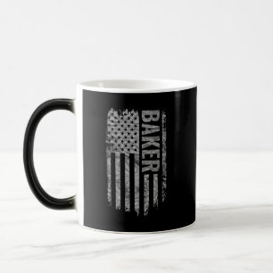 Caneca Mágica Desenho desgastado da bandeira dos EUA para padeir