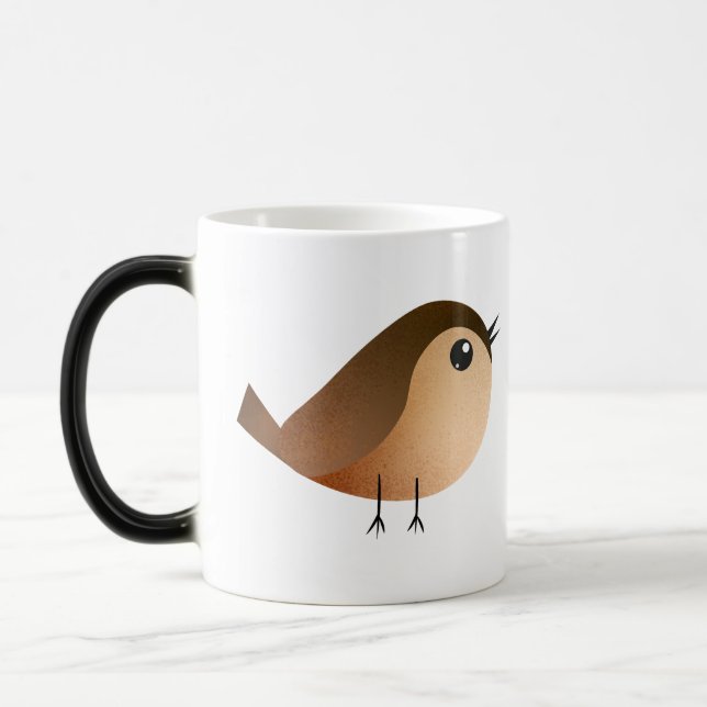 Caneca Mágica Desenho do Pássaro Pardal (Esquerda)