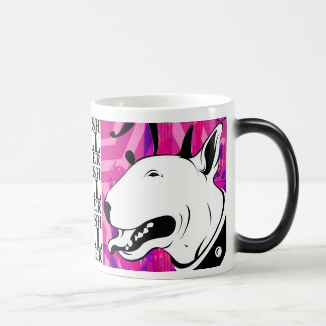 Caneca Mágica Design artístico da raça do cão de bull terrier (Direita)