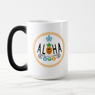 Caneca Mágica Design de Abacaxi Aloha - Mufa Morphing