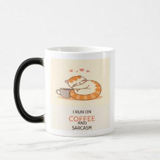Caneca Mágica Design de Citação de Gato Engraçado | Imprimível d